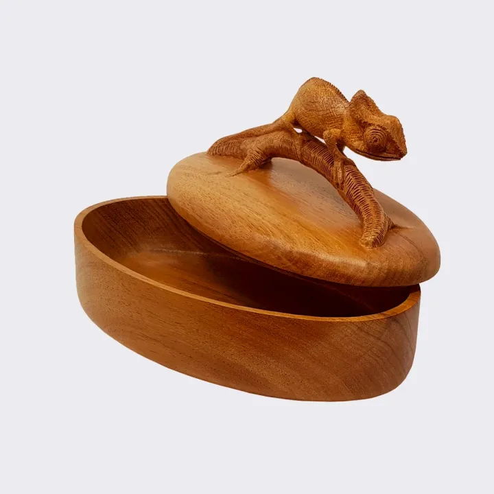 Close up view of the box