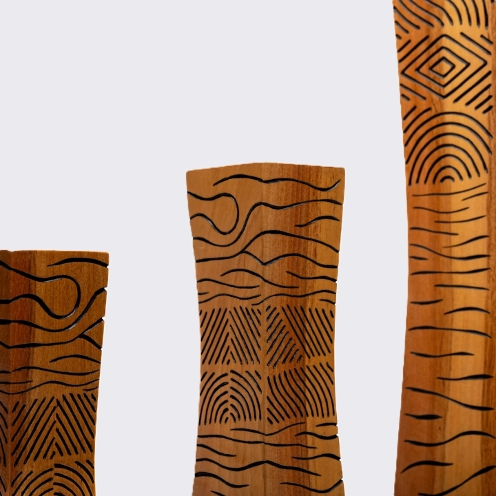 Close up view of the candle holder