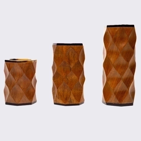 studio shoot of the set of the candle holder