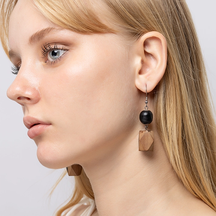 Image showcasing the earrings in use 