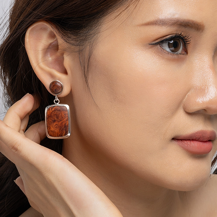 Studio shoot of the earrings