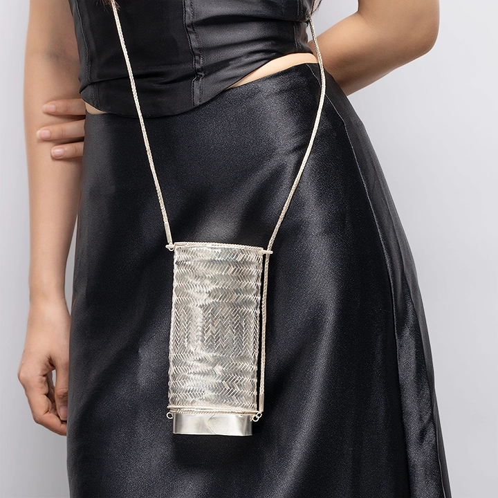 handwoven-silver-crossbody-cylinder-bag