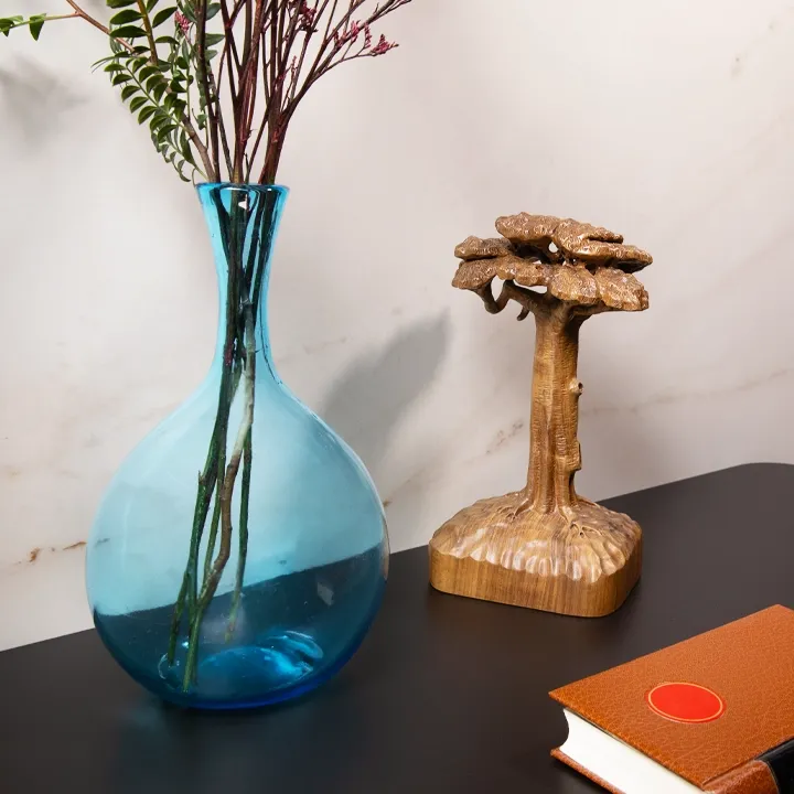 Handcrafted wooden Baobab tree sculpture