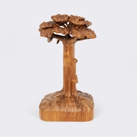 Handcrafted wooden Baobab tree sculpture