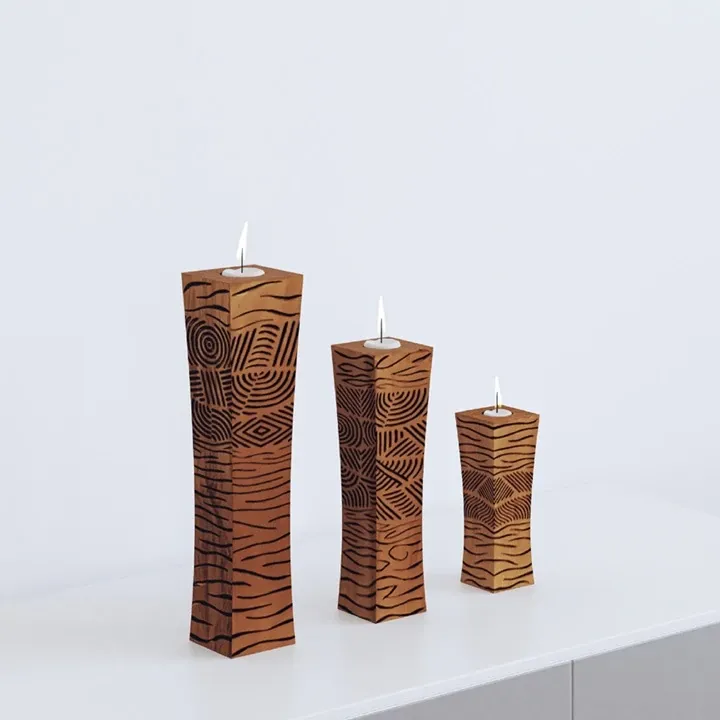 Image showcasing the candle holders in use