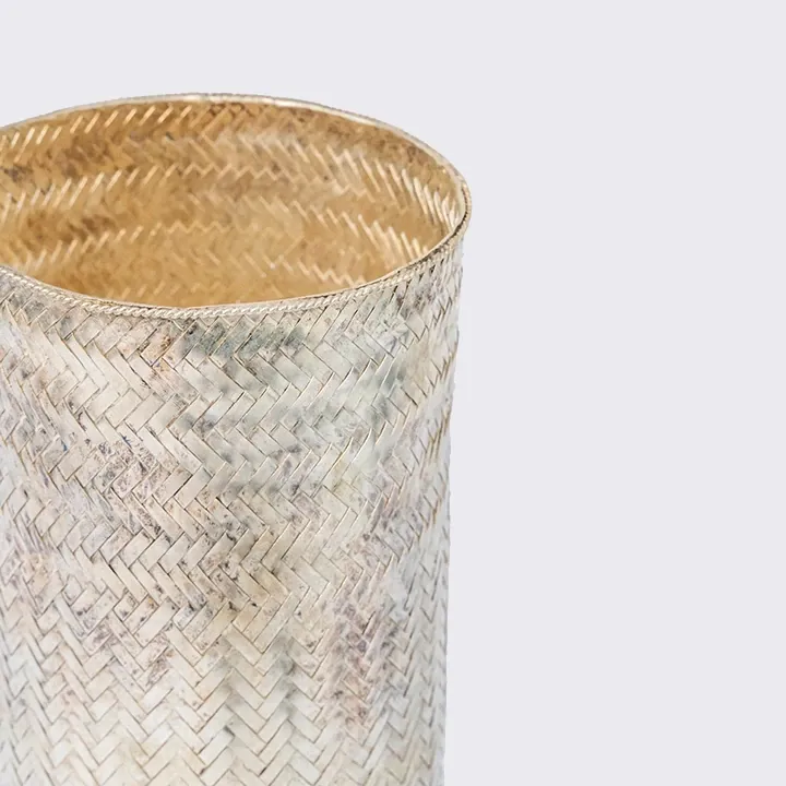 Close-up view of the vase