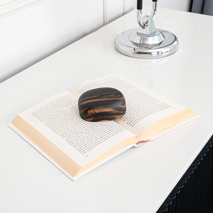 Image showcasing the paperweight in use