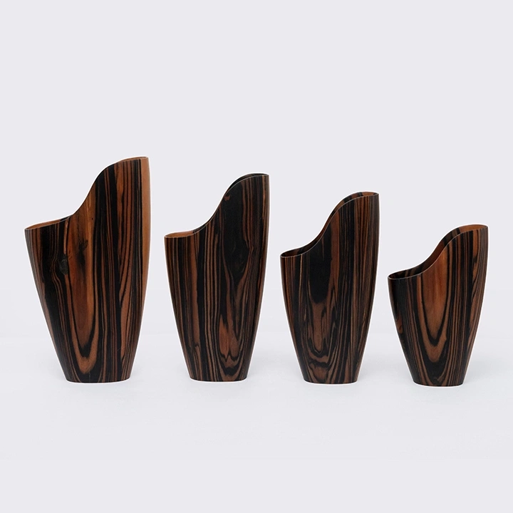 Studio shot featuring a set of vases