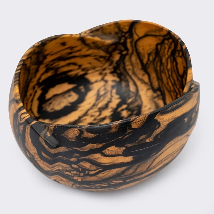 Close-up view of the bowls' details.