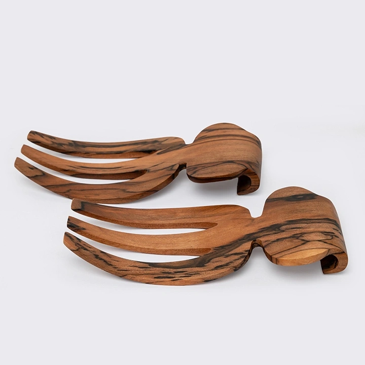 Close-up view of the forks' details.