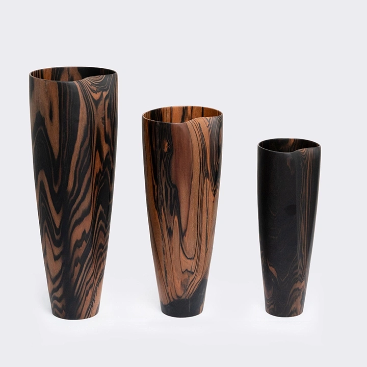 Studio shot featuring a set of vases