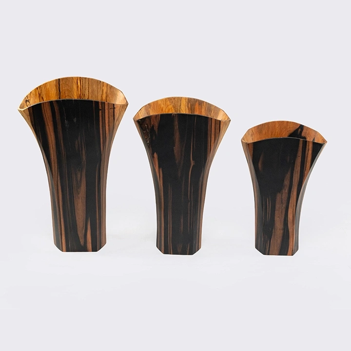 Studio shot featuring a set of vases