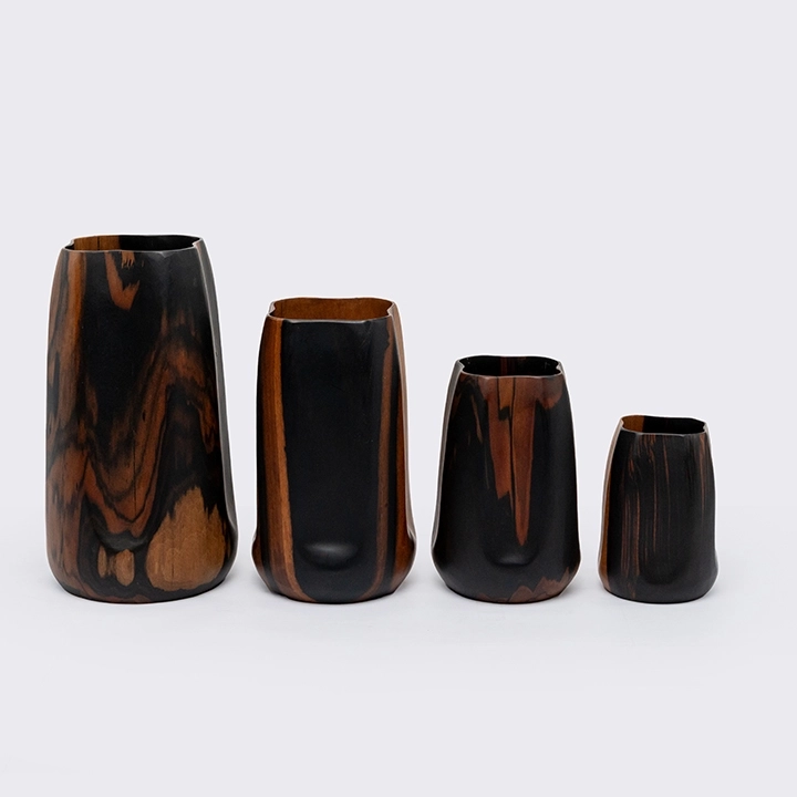 Studio shot featuring a set of vases.