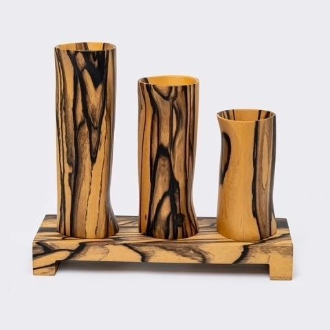 Studio shot featuring a set of vases.