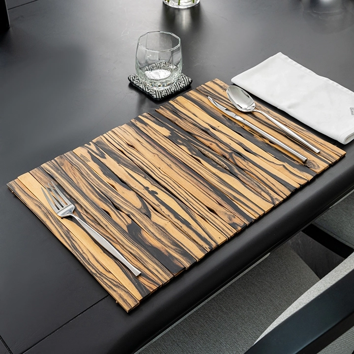 Picture in situ of the Slatted Placemat
