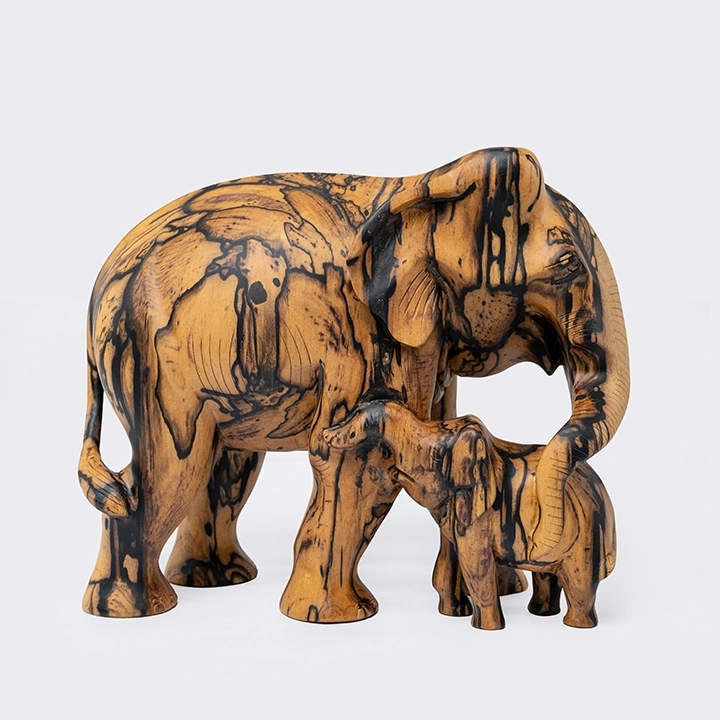 Studio picture of the elephant sculpture