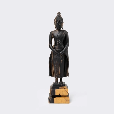 Studio picture of the Standing Buddha Hands Down Crossed
