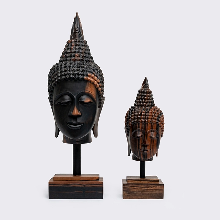 Studio shot of Buddha head