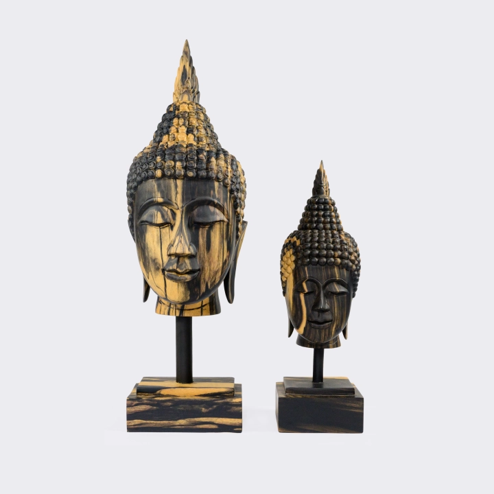 Studio shot of Buddha head