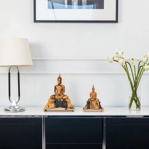 Image showcasing the Buddha 'sculpture  in use.