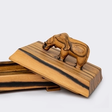 Close-up view of the box's details.