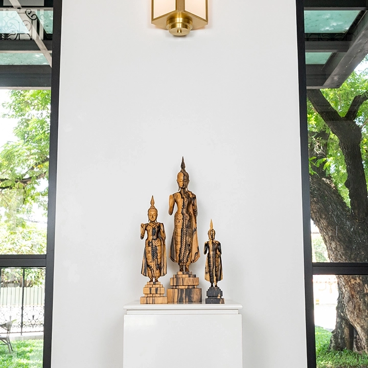 Image showcasing the Buddha sculpture in  use.
