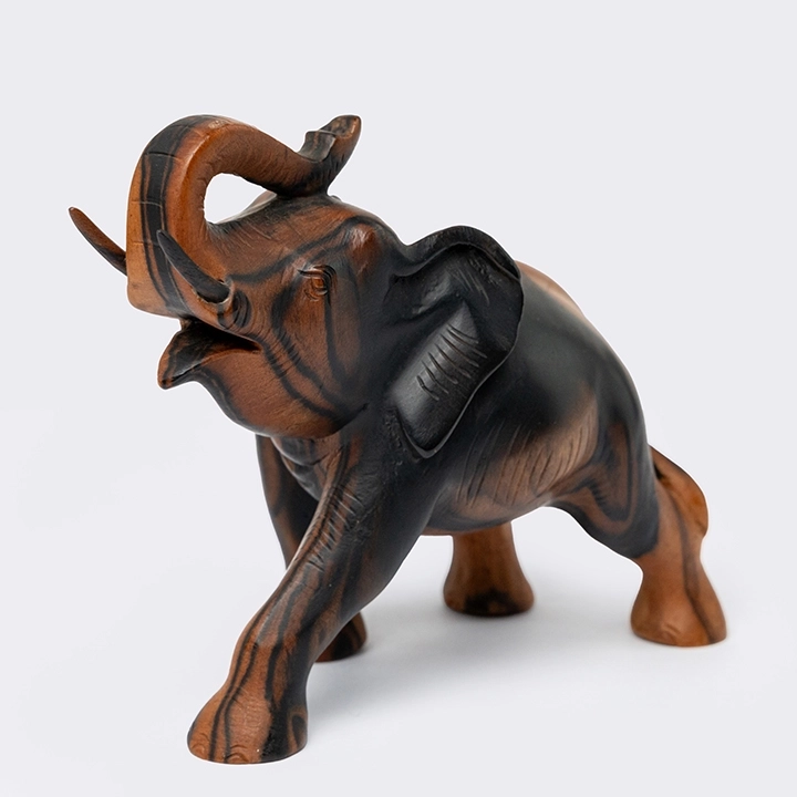 Close-up view of the Elephant sculpture's details.