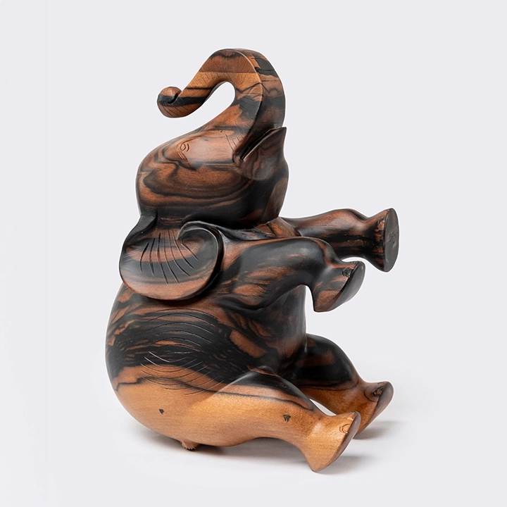 Studio shot of the elephant sculpture