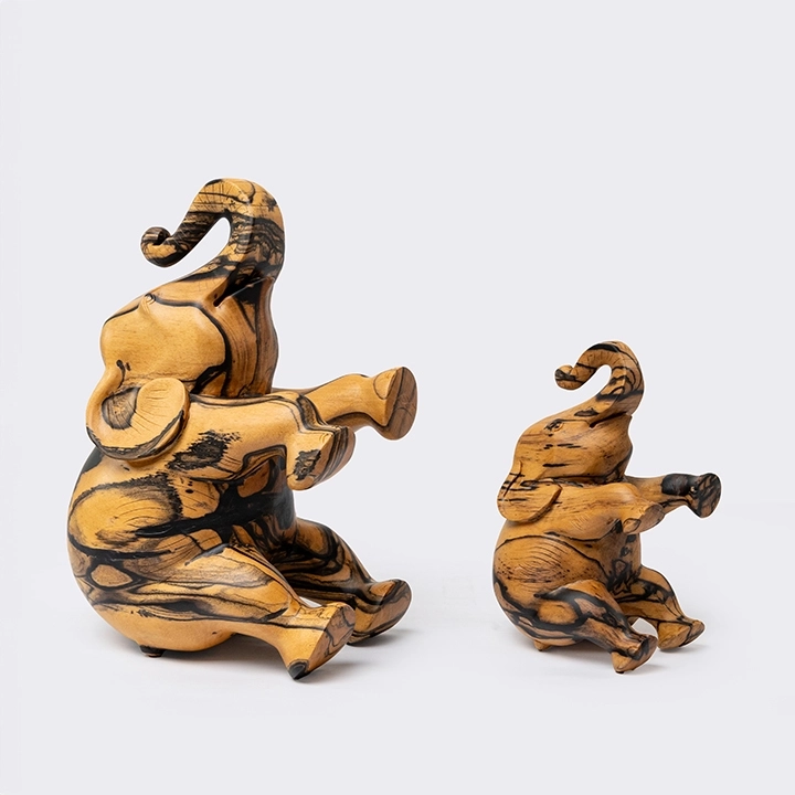 Studio shot of the elephant sculpture