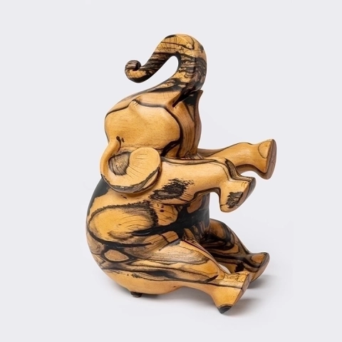 Studio shot of the elephant sculpture