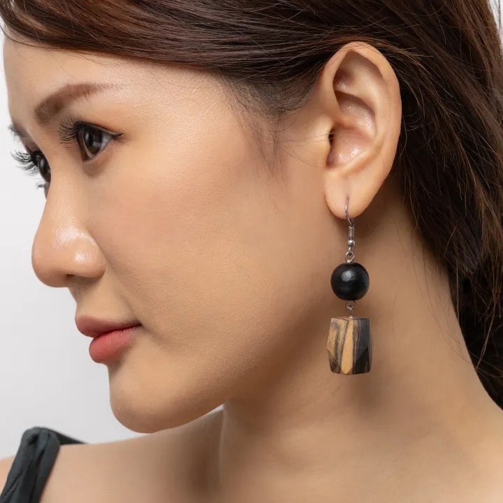 Image showcasing the earrings in use 