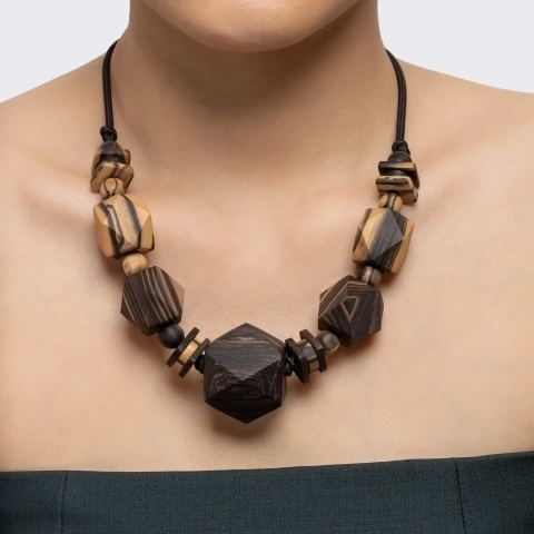 Close-up view of the necklace